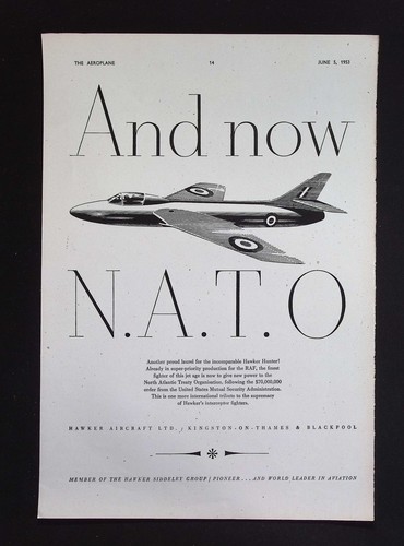 Original 1953 advert hawker - original,