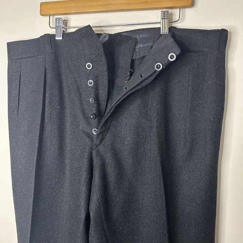 Vintage wool black trousers - vintage,