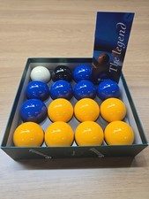 Aramith Blue and Yellow Pool Balls 2 Inch Set - UK Genuine Ball Set - SALE PRICE