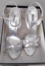 Dune Ladies Silver Twist Heel