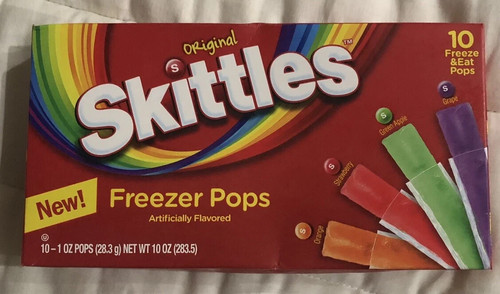 New skittles freezer pops - new, ~10