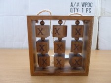 Next Hanging Decoration Tic-Tac-Toe Wooden Noughts & Crosses Xs and Os Christmas