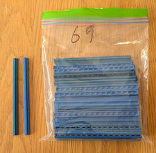 69 x Vintage Lego Train Track - Straight - 5" - Blue / Greenish - No reserve