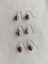 Honora Pearl Earrings / Set Of 3 / Honora Freshwater Ringed Pearl Drop Earrings