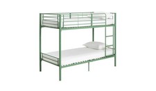 Mason Single Metal Bunk Bed - Sage Green
