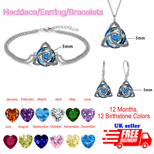 Birthstone celtic trinity knot - birthstone,