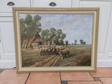 Oil painting landscape with