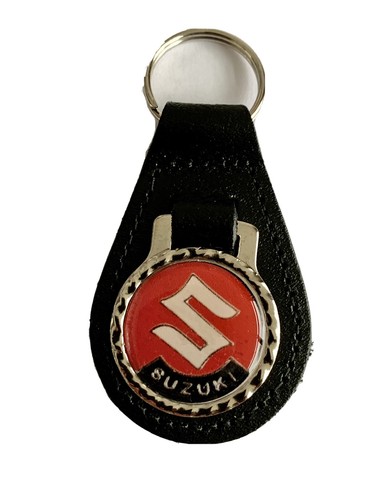 Black new leather keyring - new, keyring/