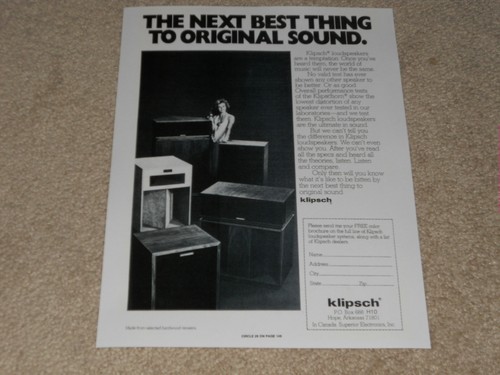 Klipsch 1978 speaker - klipsch, ad,