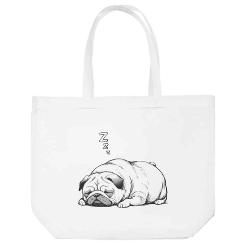 Sleeping pug shopping - pug', tote