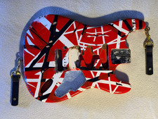 Aria 70s Body MIJ Halen Frankenstrat Floyd Rose Ready + Neckplate + Brass Strap