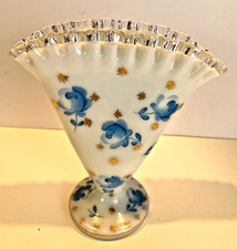 Vintage Glass Silver Crest Fan