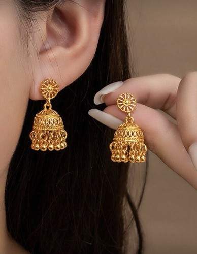Asian indian jumka bell gold - asian,
