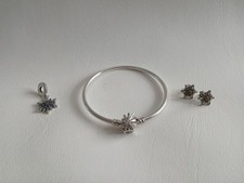 Pandora Snowflake Bundle - Bracelet, Charm and Earrings