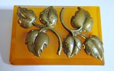 Egg Yolk Baltic Amber Brooch