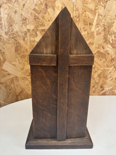 Antique wooden crucifix shrine - antique,