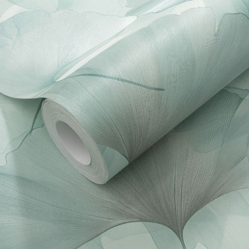 Teal floral wallpaper textured - teal,