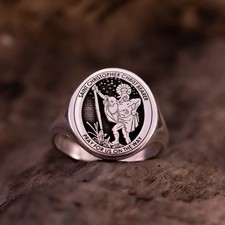 Saint Christopher Signet Ring