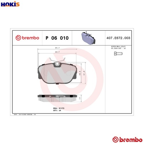 Brake pad set disc - pad, 06