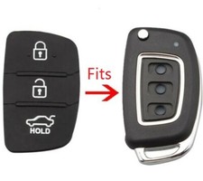 For Hyundai ix20 ix30 ix35 ix45 Remote Key Fob 3 Buttons Replacement Rubber Pad 