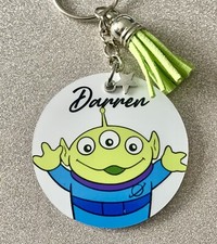 Alien, Toy Story! Disney inspired personalised keyring. Handmade!  Gift!