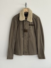 Allsaints “Rai” Jacket Shacket Sheepskin Collar Green Large