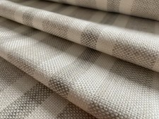 Laura Ashley Stone Natural Stripe Woven Fabric Per Meter
