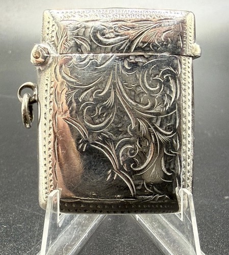 Silver edwardian vesta case - a,