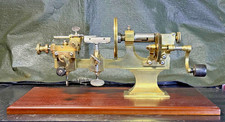 Antique 19th Century Brass English Mandrel Watchmakers or Jewellers Lathe
