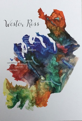 Modern map postcard wester - modern, of