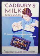 CLASSIC CADBURY'S Dairy MILK CHOCOLATE Aluminium Metal DISPLAY Shop SIGN VGC