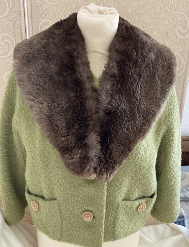 Vintage brown real - real, fur