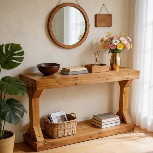 Console table 2tier - console,