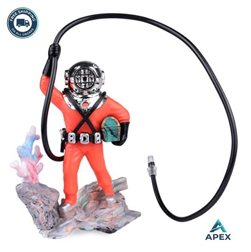 Aquarium diver ornament red - diver,