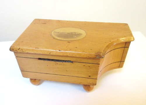 Antique mauchline ware spinet - ware,
