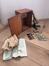 Cased antique microscope with - cased,