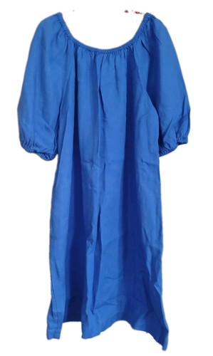 Women blue linen bardot - women's,