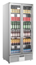 2 DOOR STAINLESS STEEL BAR COOLER  DRINKS BOTTLE FRIDGE & FREE DELIVERY