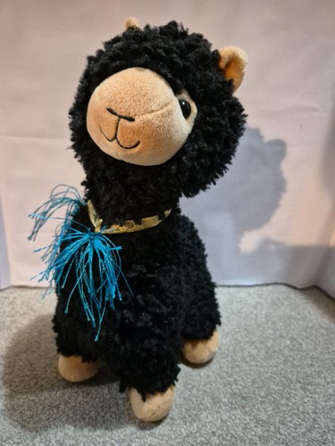 Black alpaca soft toy - alpaca, zebra