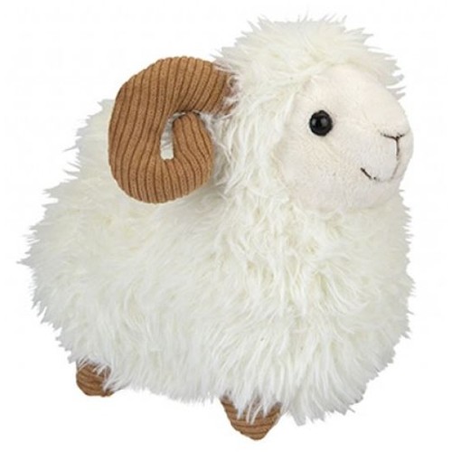Natural sheep with horns 18cm - natural,