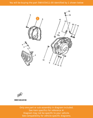 Yamaha cover crankcase - cover,,