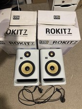 KRK Rokit 7 G4 Studio Monitors Pair Excellent Condition White speakers 