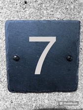 Personalised slate house door - personalised,