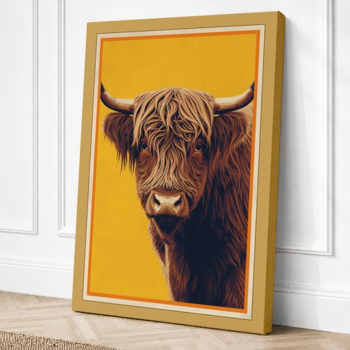 Highland bull portrait - portrait, modern