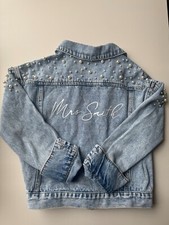 Pearl Personalised Denim Jacket Bride Bridesmaid Wedding