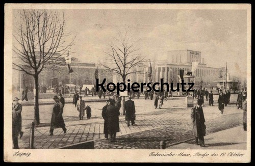 Old postcard leipzig technical - leipzig,