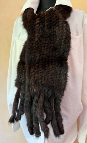 Vintage mink fur scarf - mink,