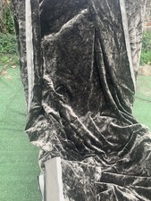 5.5 Metres Crushed Velvet Heavy Upholstery Curtain Fabric Brown X140cm 6kg (16dr