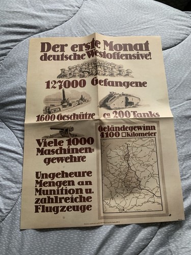 Ww1 propergander german poster - ww1,