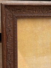 Antique Carved Oak Picture Frame Arts & Crafts Rossetti Portrait Woman 10” X 8”